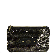 Mila Louise Poch PM SC7 Bag Coin Sequins Black