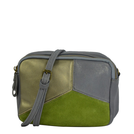 Farfouillette Crossbody Calfskin Bag 7009 Grey Blue