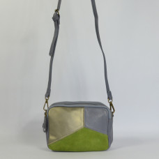 Farfouillette Crossbody Calfskin Bag 7009 Grey Blue