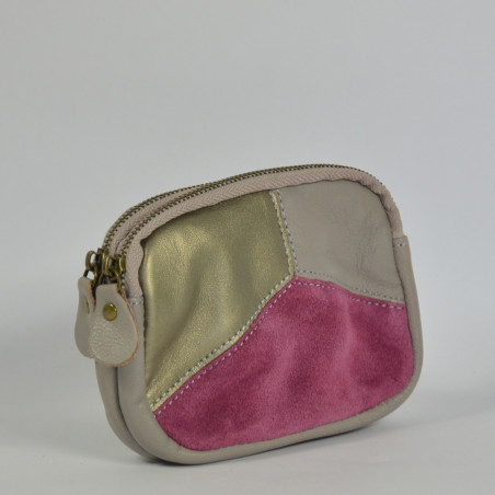 Farfouillette Coin Purse Leather 7012 Grey