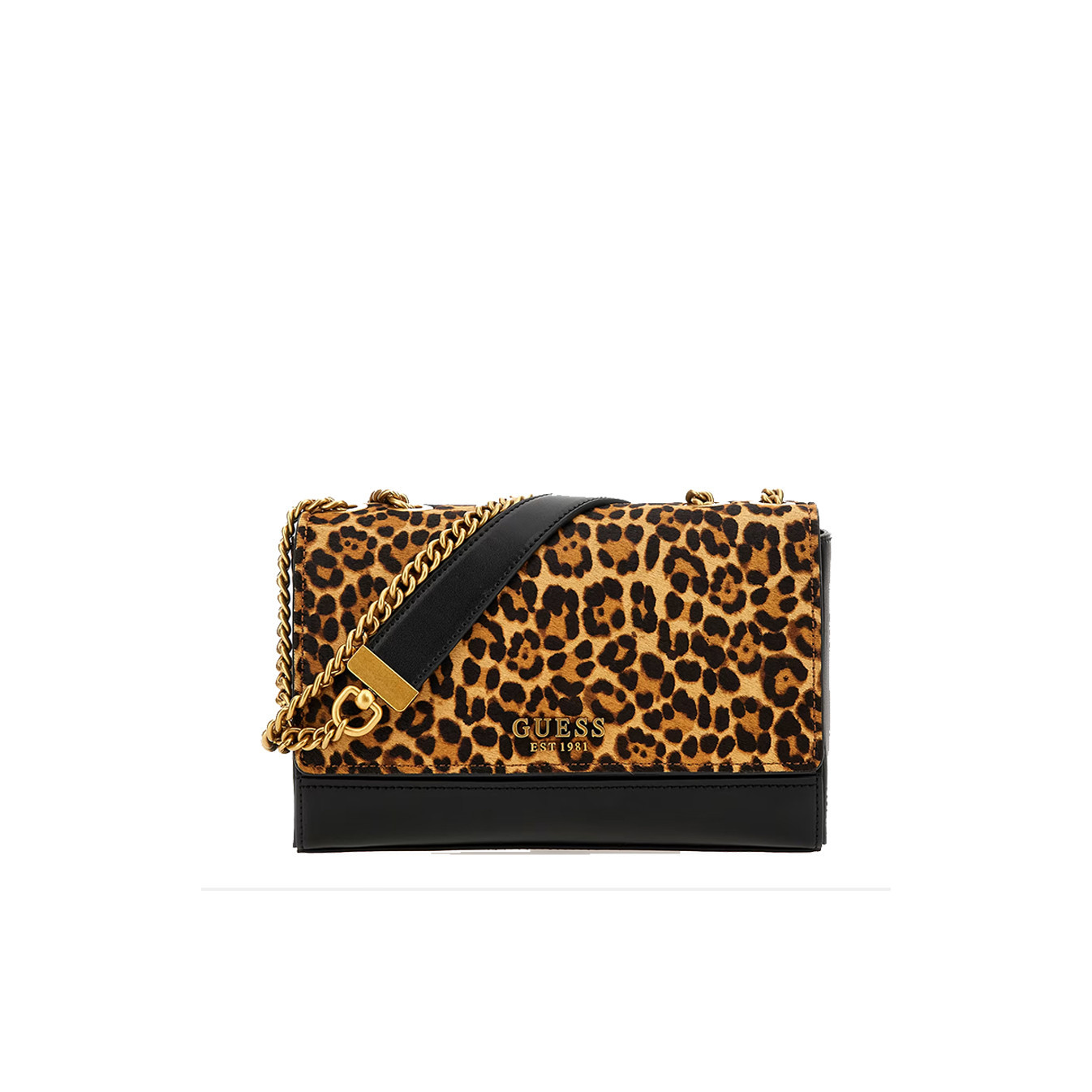 Guess Iseline Shoulder Bag Leopard Leather