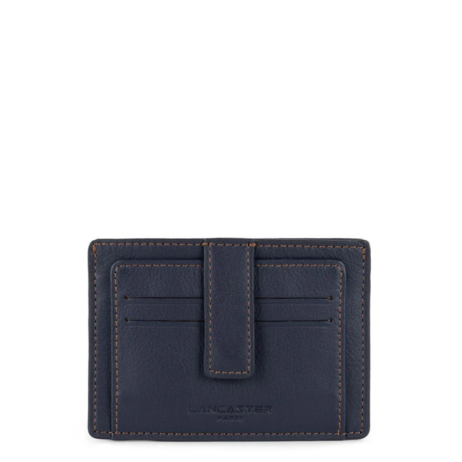 Lancaster Soft Vintage Men's Card Holder 120-41 Dark Blue Camel