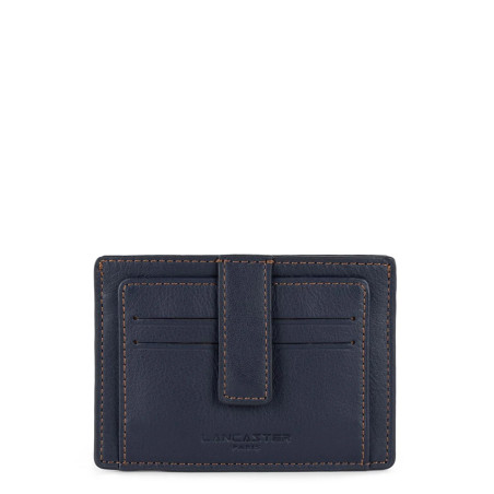 Lancaster Soft Vintage Men's Card Holder 120-41 Dark Blue Camel