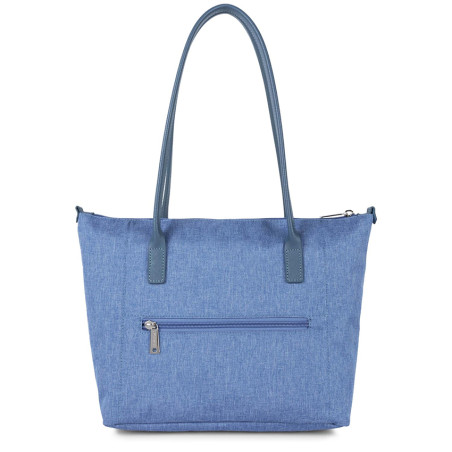 Lancaster Smart Kba Sac Cabas Porté Épaule 516-30 Bleu Stone