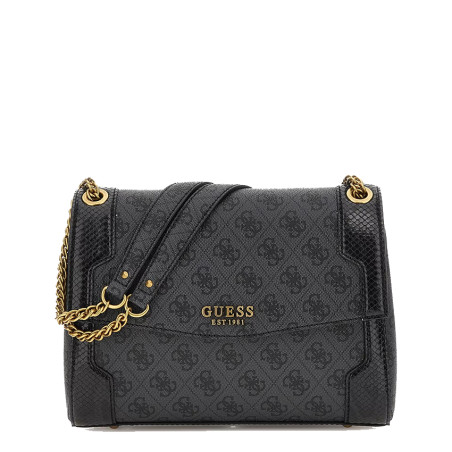 Guess Ajiona Mini Sac A Bandoulière Coal Logo Black