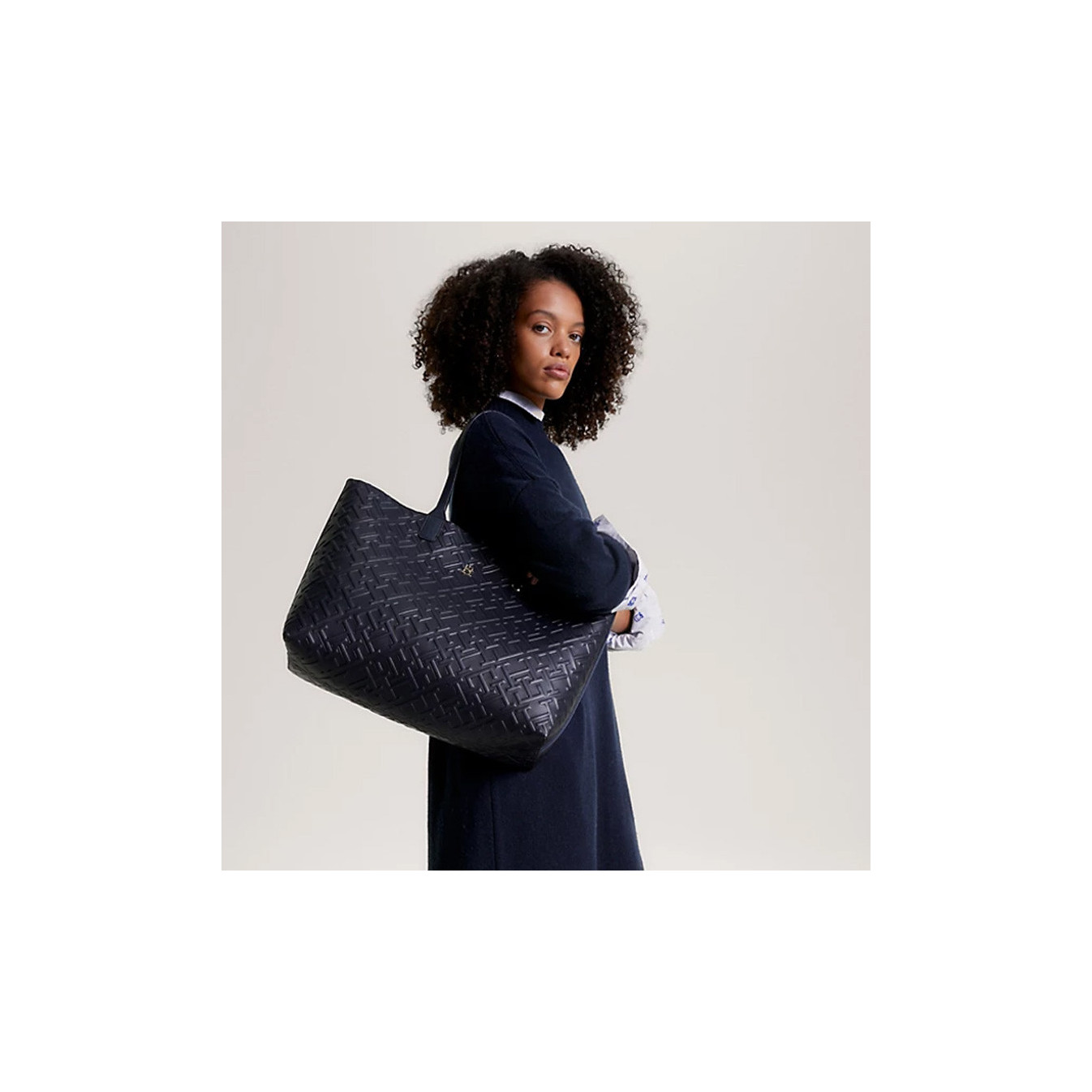 Tommy Hilfiger Iconic Shopping Bag Monogram Space Blue
