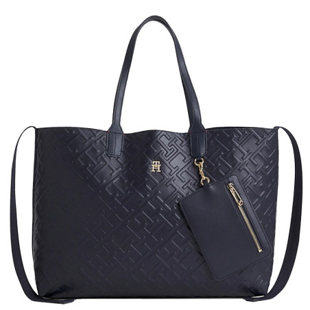 Tommy Hilfiger Iconic Sac shopping Monogramme Space Blue face