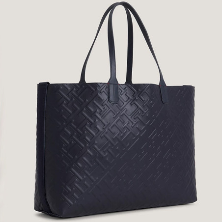 Tommy Hilfiger Iconic Sac shopping Monogramme Space Blue 3/4