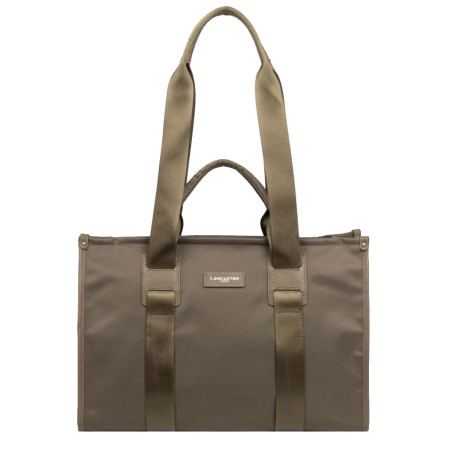 Lancaster Basic Faculty Large Shoulder Tote Bag 418-102 Taupe