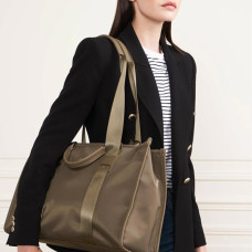 Lancaster Basic Faculty Large Shoulder Tote Bag 418-102 Taupe