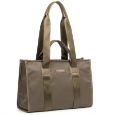 Lancaster Basic Faculty Large Shoulder Tote Bag 418-102 Taupe