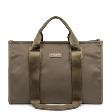 Lancaster Basic Faculty Large Shoulder Tote Bag 418-102 Taupe