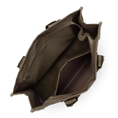 Lancaster Basic Faculty Large Shoulder Tote Bag 418-102 Taupe