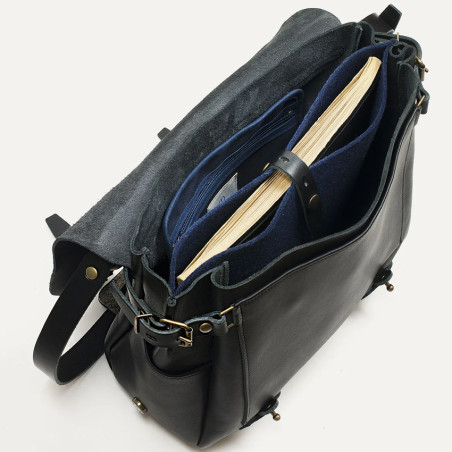 Bleu de Chauffe Postman Messenger Bag M Black