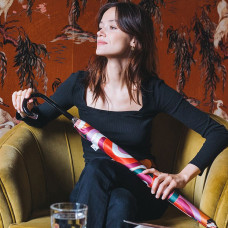 Twist Piganiol Straight Umbrella with Scroll Handle
