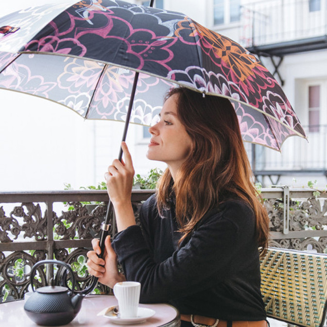 Piganiol Twist Straight Umbrella with Jewelry Handle