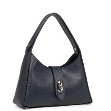 Lancaster Foulonne Double Hobo Bag 470-60 Blue In Silver