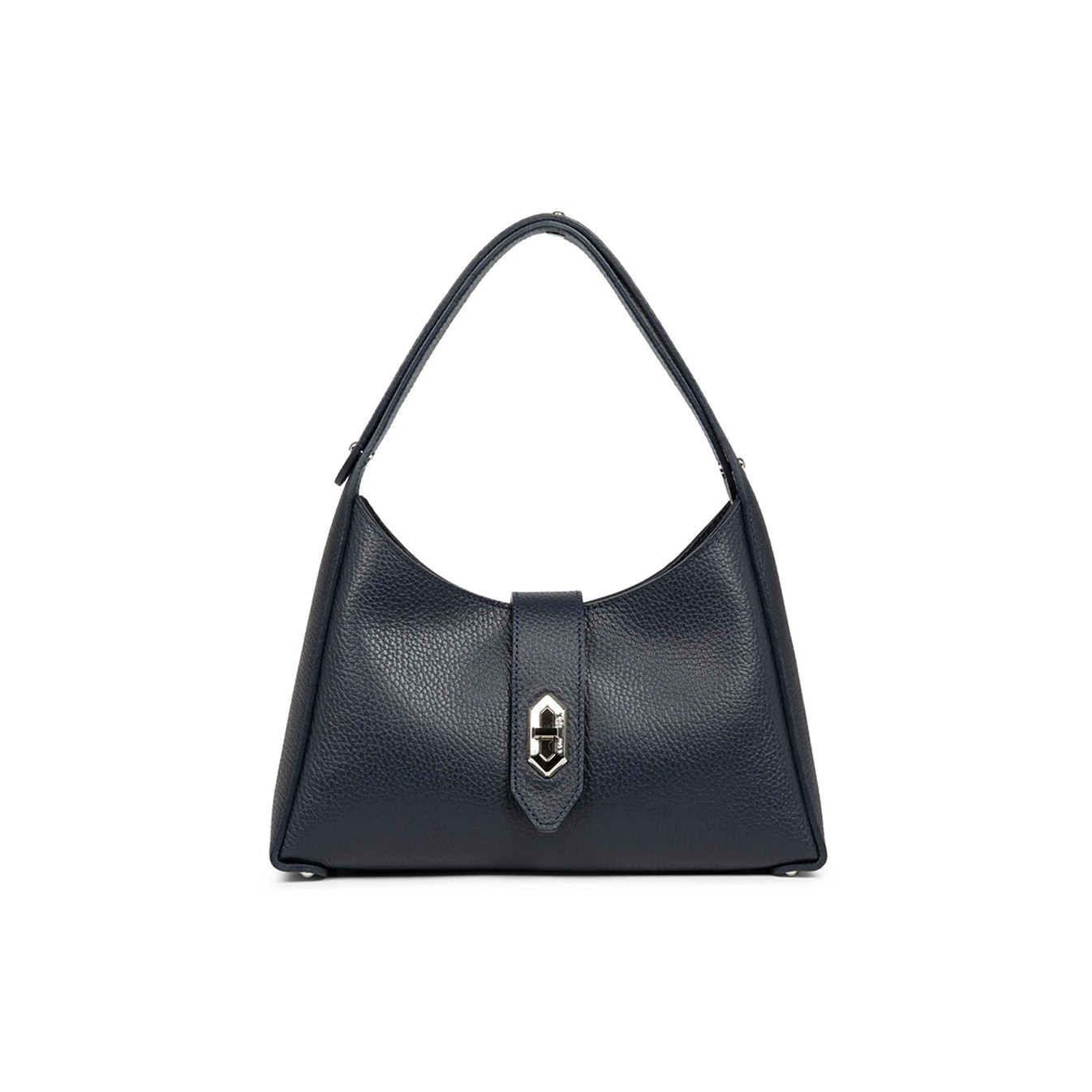 Lancaster Foulonne Double Hobo Bag 470-60 Blue In Silver