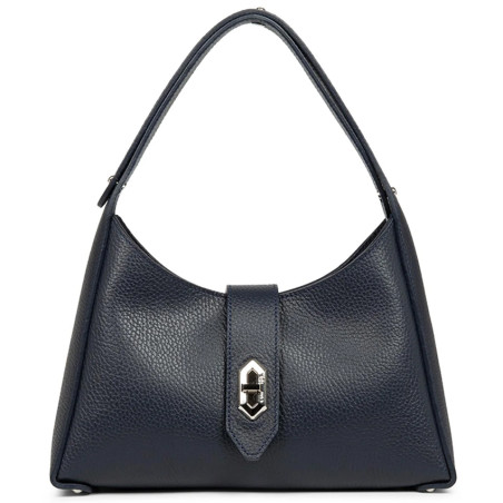 Lancaster Foulonne Double Hobo Bag 470-60 Blue In Silver