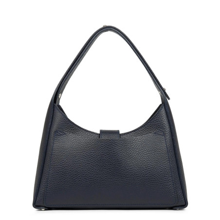 Lancaster Foulonne Double Hobo Bag 470-60 Blue In Silver