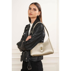 Lancaster Foulonne Double Hobo Bag 470-60 Pale Gold In Nude