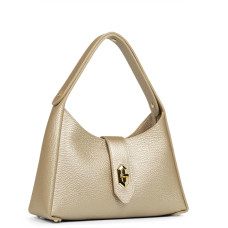 Lancaster Foulonne Double Hobo Bag 470-60 Pale Gold In Nude
