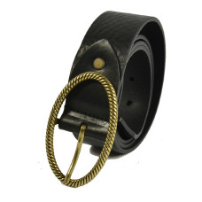 Berthille Missouri Leather Adjustable Belt Black