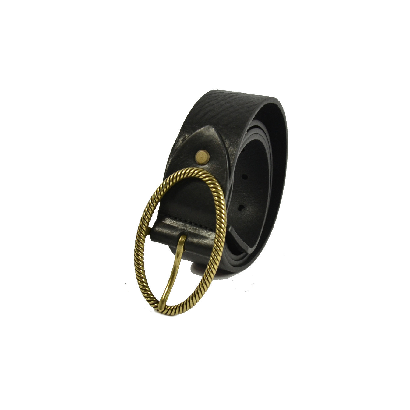 Berthille Missouri Leather Adjustable Belt Black