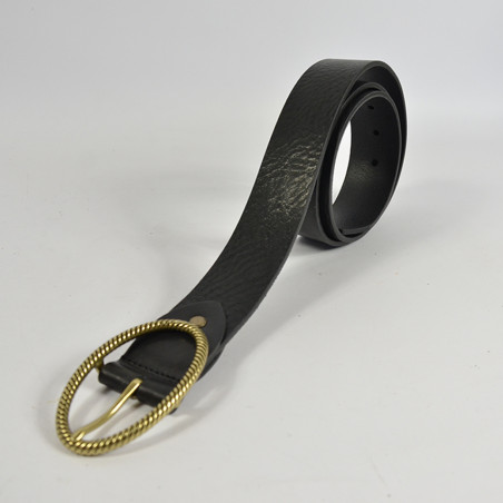 Berthille Missouri Leather Adjustable Belt Black
