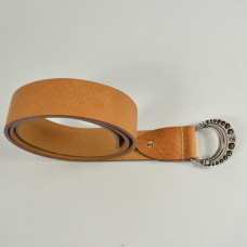 Berthille Missouri Leather Belt Adjustable Gold Turquoise