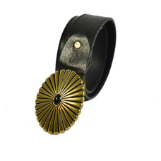 Berthille Missouri Leather Adjustable Belt Black
