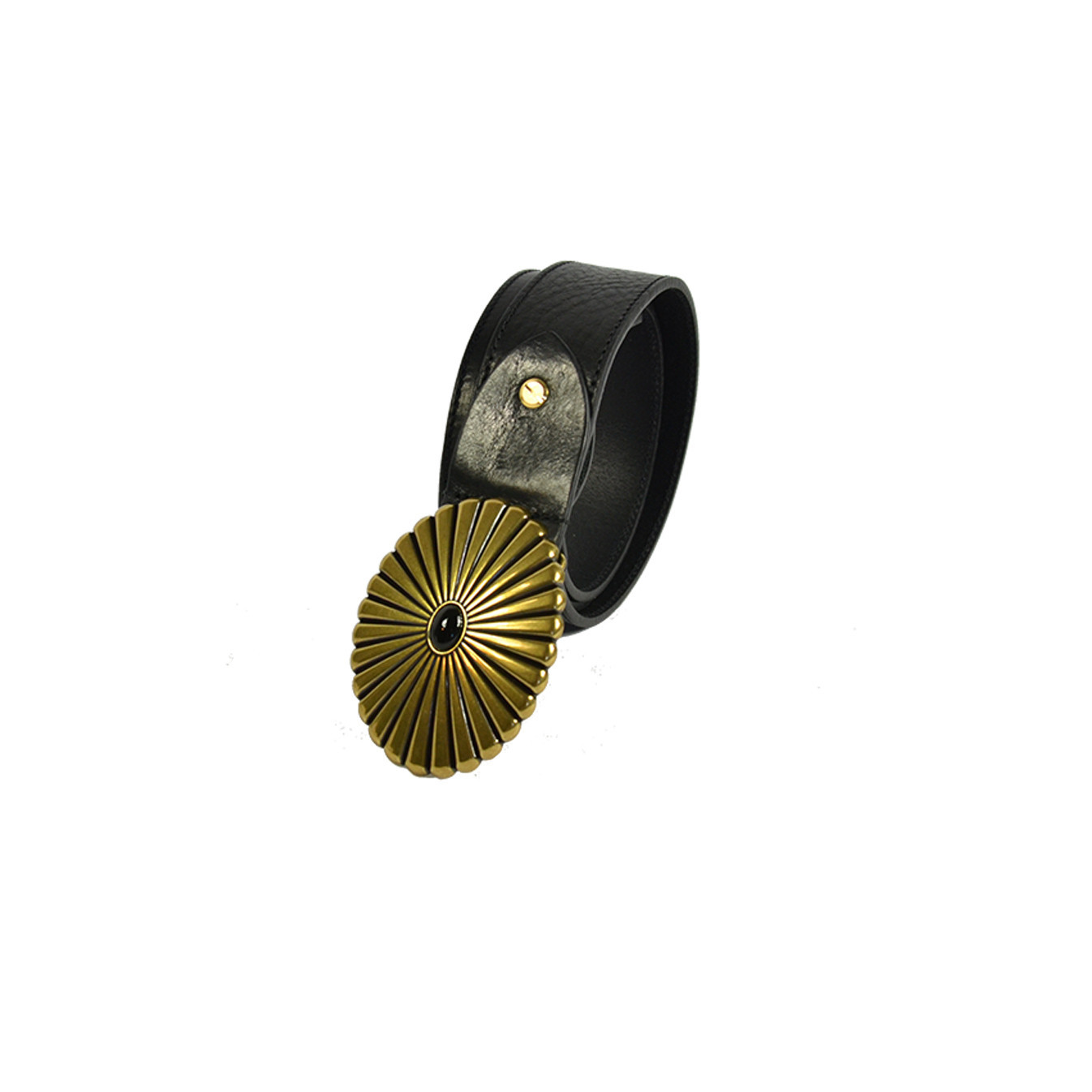 Berthille Missouri Leather Adjustable Belt Black