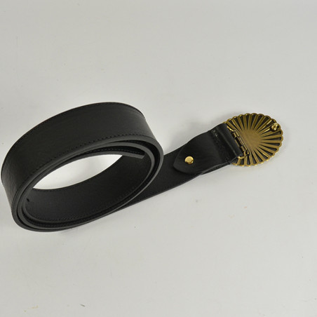 Berthille Missouri Leather Adjustable Belt Black