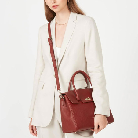 Lancaster Milano Handbag Tote 547-56 Carmine