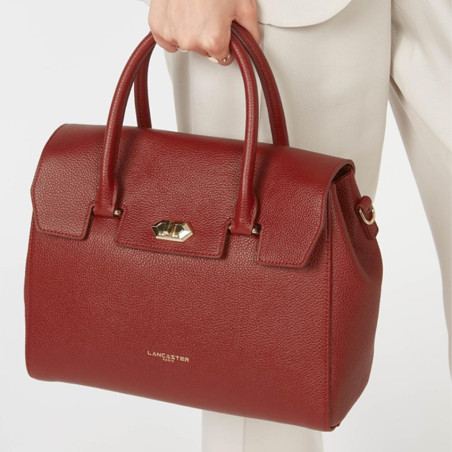 Lancaster Milano Handbag Tote 547-56 Carmine