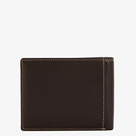 Serge Blanco Vancouver Italian Wallet 2 Flaps Chocolate Leather