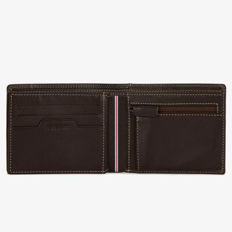 Serge Blanco Vancouver Italian Wallet 2 Flaps Chocolate Leather