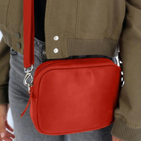 Ateliers Fourès Baroudeuse Shoulder Bag Aura B122 Confite Orange
