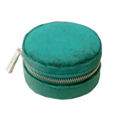 Maison Scarlett Travel Jewelry Box Yvonne Velvet Green
