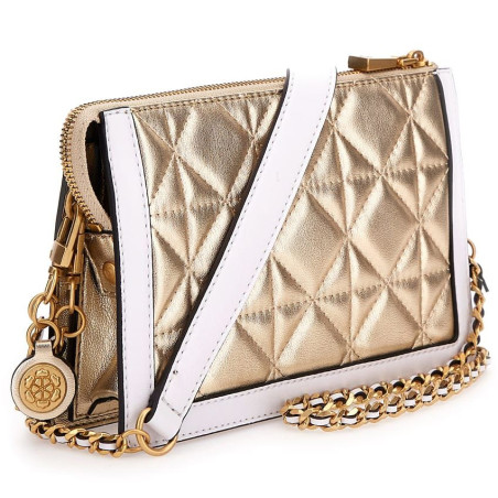 Guess Abey Shoulder Bag Quilted Gold