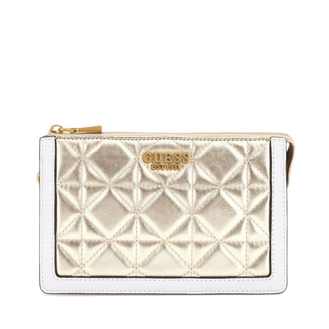 Guess Abey Shoulder Bag Quilted Gold
