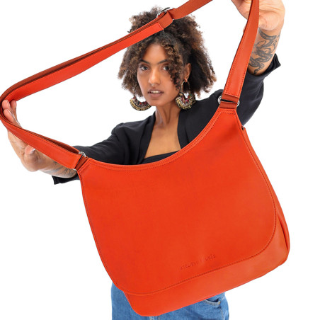 Ateliers Fourès Baroudeuse Satchel Artemis B314 Confite Orange