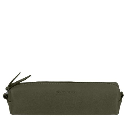 Ateliers Fourès Baroudeuse Leather Pouch Dioné B32 Khaki