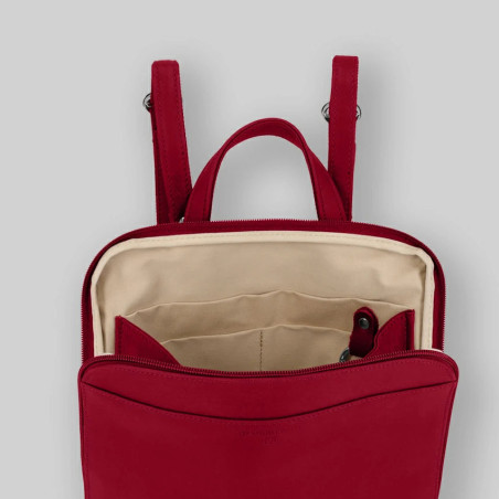 Les Ateliers Fourès Baroudeuse Sac à Dos en Cuir Androméde B415 Passion ouvert