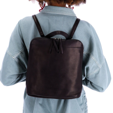 Ateliers Fourès Baroudeuse Leather Backpack Andromède B415 Black