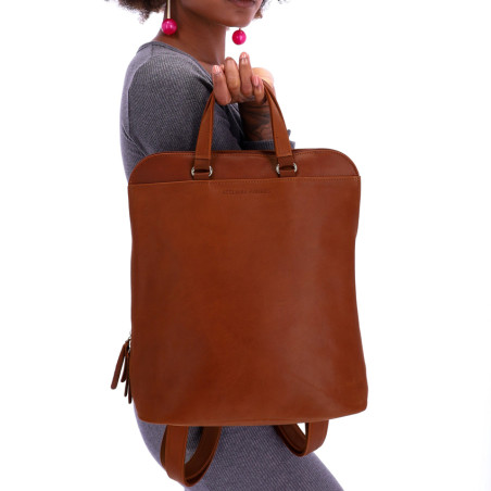 Ateliers Fourès Baroudeuse Large Backpack Andromède B416 in Tawny L...