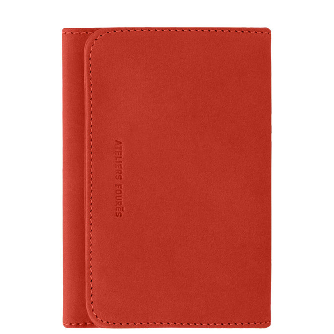 Ateliers Fourès Baroudeuse Card Holder Hespérie B46 Confite Orange