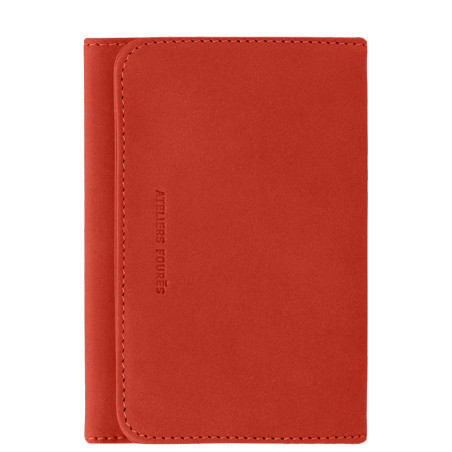 Ateliers Fourès Baroudeuse Card Holder Hespérie B46 Confite Orange
