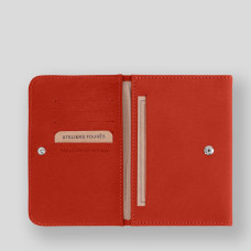 Ateliers Fourès Baroudeuse Card Holder Hespérie B46 Confite Orange