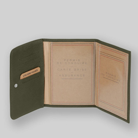 Ateliers Fourès Baroudeuse Card Holder Hespérie B46 Khaki